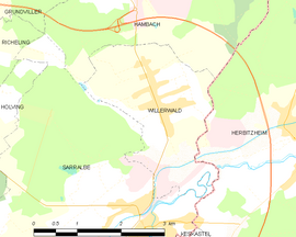 Mapa obce Willerwald