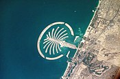 صورة علوية لجزيرة النخلة في دبي