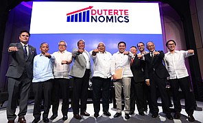 Duterte Cabinet members with Duterte fist pose