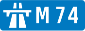 M74 motorway shield