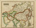 Carta dell'Asia di Sidney Edwards Morse (1825). L'Asia centrale (in verde) è indicata come indipendente dalla Russia