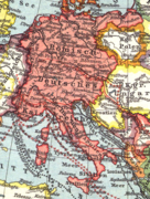13世紀霍亨斯陶芬王朝時期擴張到最大的神聖羅馬帝國