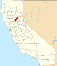 Locatie van Yuba County in Californië