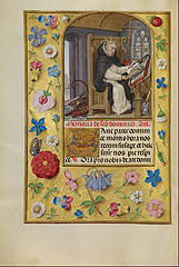 Meester van Jacobus IV van Schotland, ca. 1510, J. Paul Getty Museum. Voorbeeld van de Gent-Brugse stijl van margeversiering.