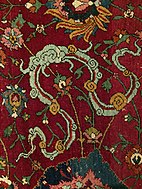 Dettaglio di tappeto persiano con animali, periodo safavide, Persia, XVI secolo, Museum für Kunst und Gewerbe