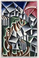 Lyubov Popova, Birsk, 1916, Oil on canvas, 106 × 69.5 cm (41.7 × 27.4 in), Solomon R. Guggenheim Museum, New York Gift, George Costakis, 1981 Guggenheim Museum