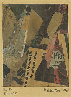 Kurt Schwitters, Mz 221. Dramatik, 1921[6], localisation inconnue.