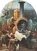 Lokomotivbau aus dem Zyklus Lebensgeschichte einer Lokomotive, 1873–1876