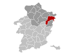 Ligging van Maaseik in die provinsie Limburg