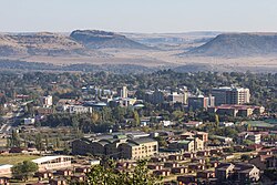 Maseru ainava no Parlamenta pakalna