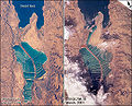 Satelisti snimci (1989. i 2001.) solana pored Mrtvog mora
