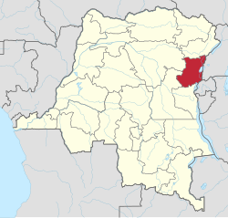 North Kivu on a map of DR Congo