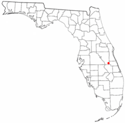 Location of Yeehaw Junction, Florida