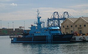 Buque de actuación oceánica Fulmar en el arsenal de Las Palmas de Gran Canaria