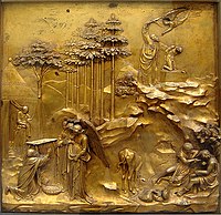 Լորենցո Գիբերտի, Ֆլորենցիայի մկրտության դռներից Իսահակի զոհաբերության վահանակ