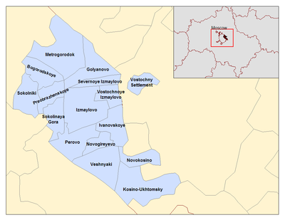 Eastern Okrug districts