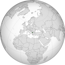 Republic of Macedonia (orthographic projection)