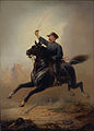 Скачка Шеридана, портрет генерала Шеридана на боевом коне, (1871)