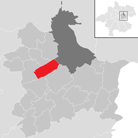 Poloha obce Traun v okrese Linz-vidiek (klikacia mapa)