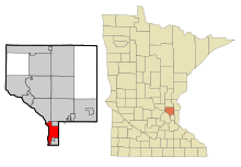 Lage von Fridley im Anoka County und in Minnesota