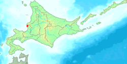 Location of Hamamasu in Hokkaido (Tokachi Subprefecture)