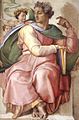 Isaías. Miguel Ángel, 1509. Fresco renacentista. Capilla Sixtina, Vaticano