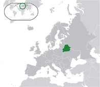 Карта, показывающая месторасположение Белоруссии