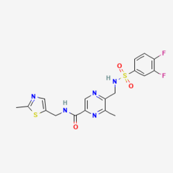 5-[[(3,4-difluorofenil)sulfonilamino]metil]-6-metil-N-[(2-metil-1,3-tiazol-5-il)metil]pirazin-2-karboksamid