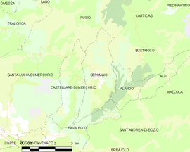 Mapa obce Sermano