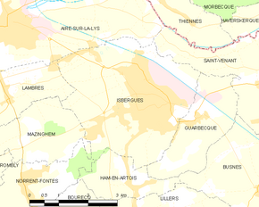 Poziția localității Isbergues