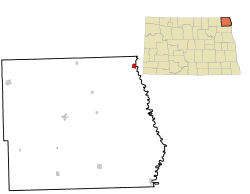 Location of Pembina, North Dakota