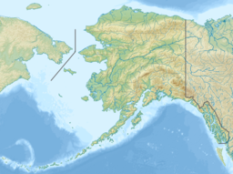 Alaska üzerinde Bering Boğazı