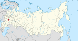 Die ligging van Tambof-oblast in Rusland.