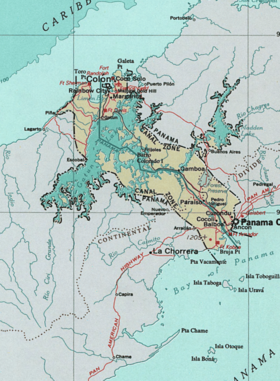Localização de Canal do Panamá