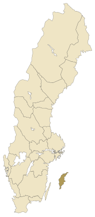 Pozicija Gotlanda na karti Švedske