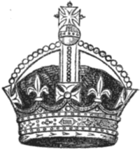 A heraldic crown of Queen Victoria from 1865