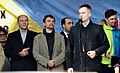 Velitel protiteroristické operace (ATO) Andrij Parubij (vlevo) a šéf ukrajinské tajné služby SBU Valentyn Nalyvajčenko