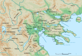 Mapa de la Macedonia clásica