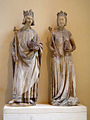 Anônimo: Estátuas de Carlos V e Joana de Bourbon, Paris, meados do século XIV