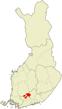 ハメーンリンナの位置の位置図