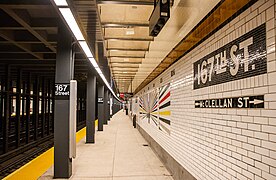 Denkmalgeschützte Elemente sollen bei Renovierung erhalten bleiben. 167th Street, IND Concourse Line.