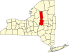 Округ Херкимер на карте штата.