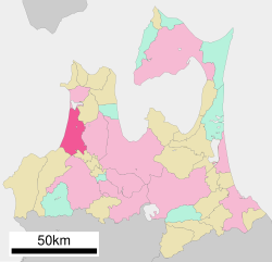 Lokasi Tsugaru di Prefektur Aomori