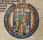 Æthelred depicted in the early 14th century