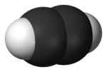 Acetylene - space-filling model