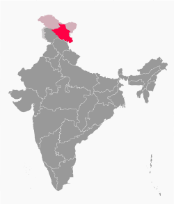 Location of लद्दाख़ की स्थिति