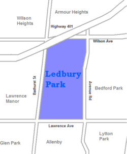 Location of Ledbury Park