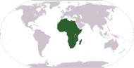 Kart over det afrikanske kontinentet