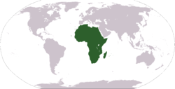 Afrika op de weareldbol