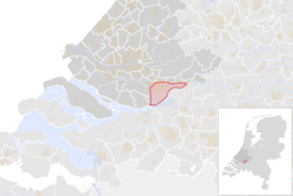 Locatie van de gemeente Dordrecht (gemeentegrenzen CBS 2016)